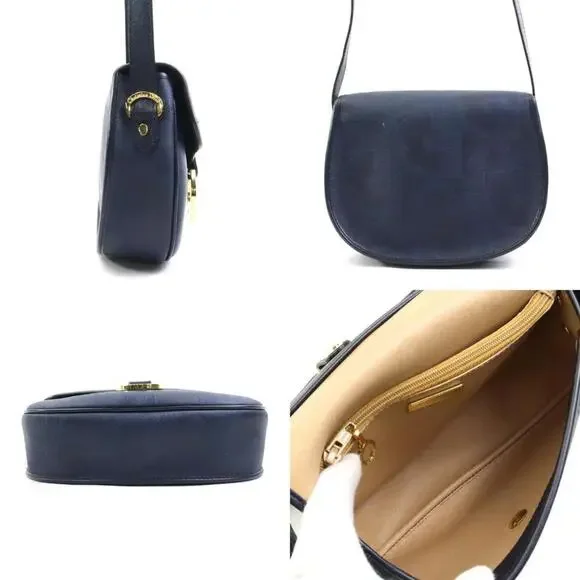 CHRISTIAN DIOR Blue Leather Shoulder Bag - Picture 2 of 5